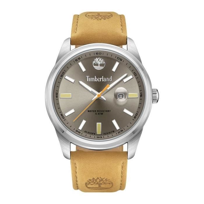 Montre Mixte - Timberland - Orford Matt 3Hd - Cuir véritable - Quartz - Calendrier 5 ATM