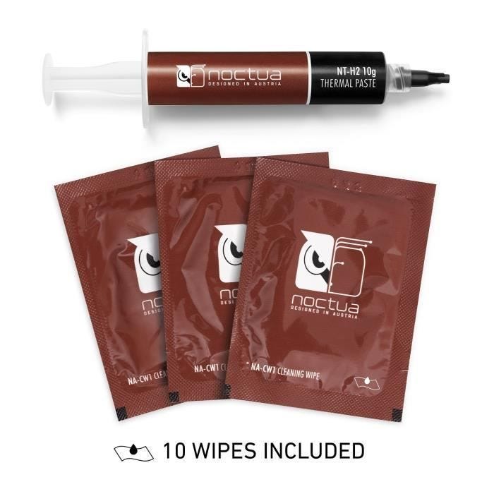 NOCTUA Pâte thermique avec 10 lingettes nettoyantes 10g (NT-H2-10)