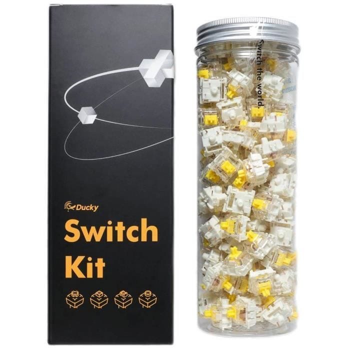 Switches - Ducky - Gateron G Pro Jaune - Lot de 110 - Filaire - Technologie Gateron