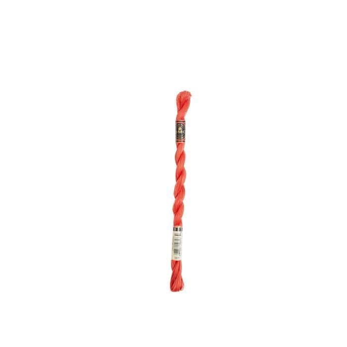 Fil DMC Coton Perlé Small N8 Col. 351 Rouge