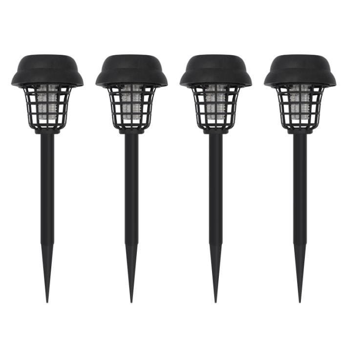 ANTI-MOUSTIQUE,4 pcs--Lampe solaire anti moustiques, imperméable, répulsif anti insectes, piège à mouches pour jardin extérieur