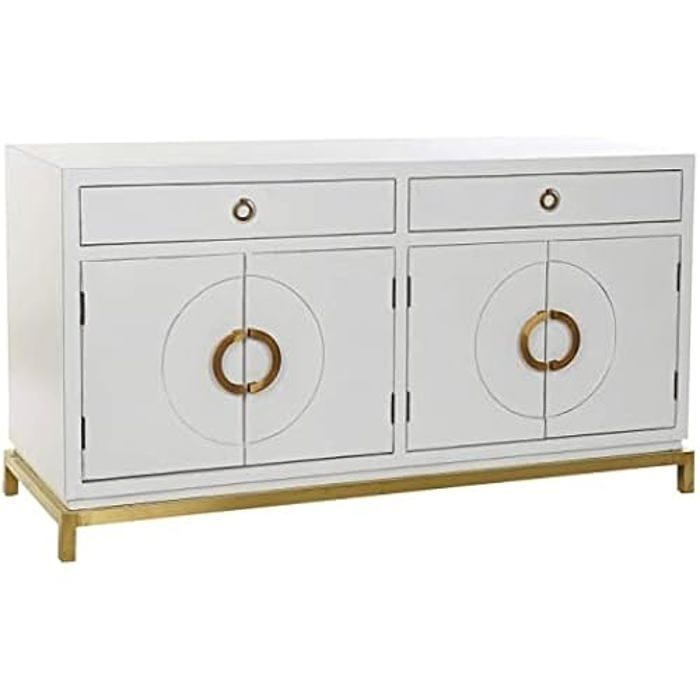Buffet - DKD HOME DECOR - Kamakura - Bois d'ingénierie - Blanc - 2 portes - 150x50x80 cm