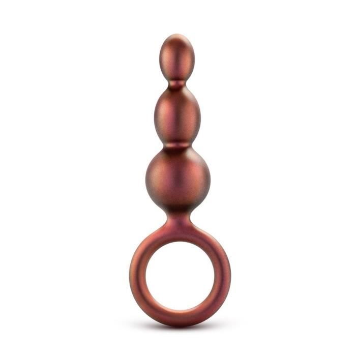 Plug anal - Anal Adventures - Beaded Loop - Cuivre - 5 tourbillons - Silicone Puria
