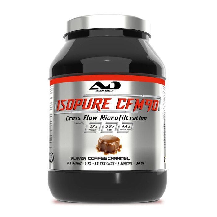 Whey isolate Addict Sport Nutrition - Isopure CFM 90 - Toffee Caramel 1000g