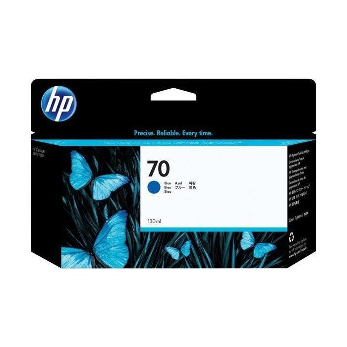 HP Pack de 1 Cartouche d'encre 70 Original - Bleu - Encre Vivera - 130 ml