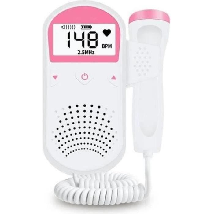 PC30240-Doppler fœtal domestique bébé détecteur de fréquence cardiaque prénatal sonar maison stéthoscope Doppler