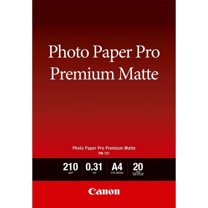 Papier photo premium mat Canon PM-101 format A4 (20 feuilles)