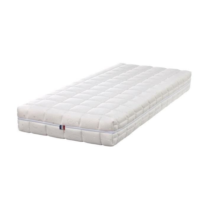 Natural face de contact latex Matelas 70x190 cm Ferme face de contact latex 80 Kgm3 - DEHOUSSABLE - epaisseur 21 cm - Compatible lit