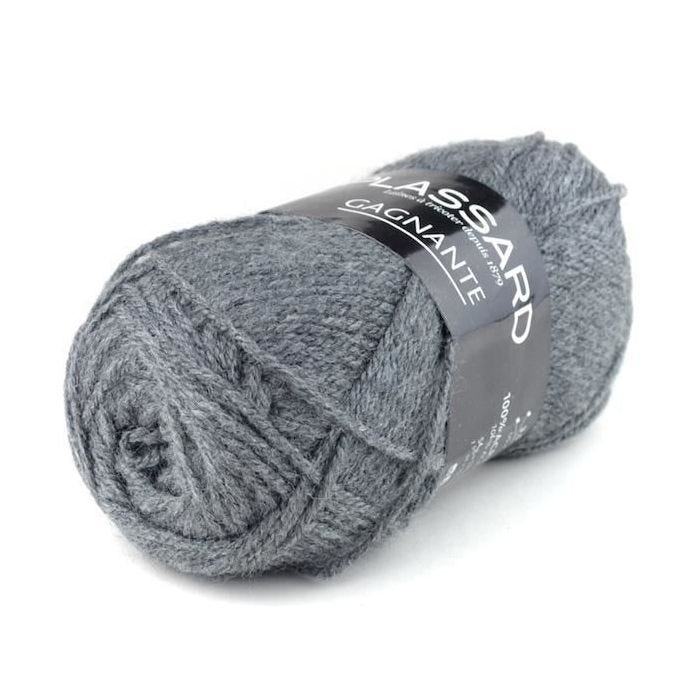 Laine - PLASSARD - Gagnante 012 Gris - Acrylique - N° aiguille 3 - 1 pelote