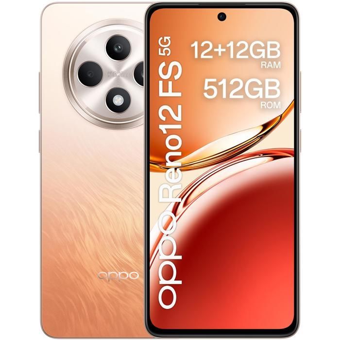 Smartphone - Oppo - Reno12 F 5G - Double caméra - 512 Go - Écran 6,67 pouces