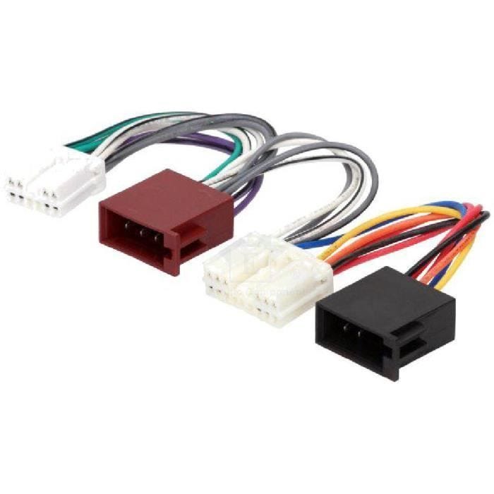 Fiche Autoradio 24PIN vers ISO - ADNAUTO - Connecteur Volvo - 24 broches - Noir - Non universel