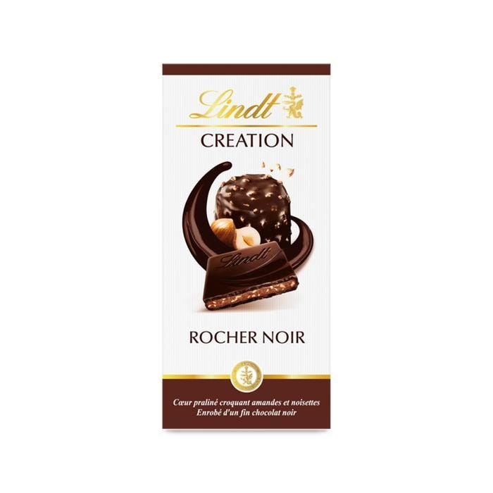 Tablette Rocher Noir 150gr Lindt Création x2