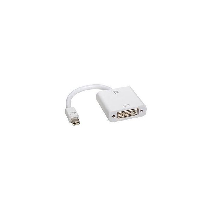 Câble vidéo V7 CBL-MD1WHT-5E - Mini DisplayPort vers DVI-D - 17 cm - Blanc
