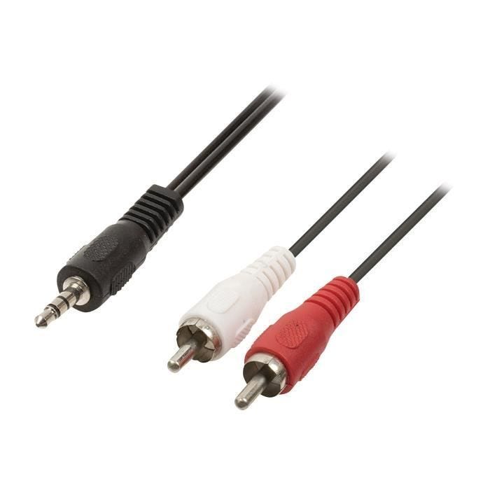 Câble audio stéréo 3,5 mm mâle - 2x RCA Mâles - VALUELINE - 20.0 m Noir