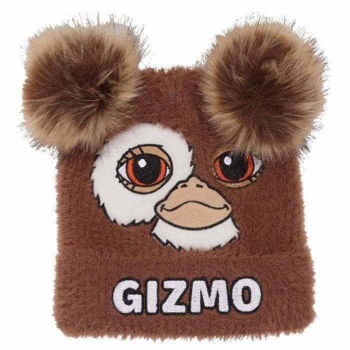 Bonnet Duveteux à Pompon - Warner Bros - Gremlins - 100% Acrylique - Gris - Taille Unique