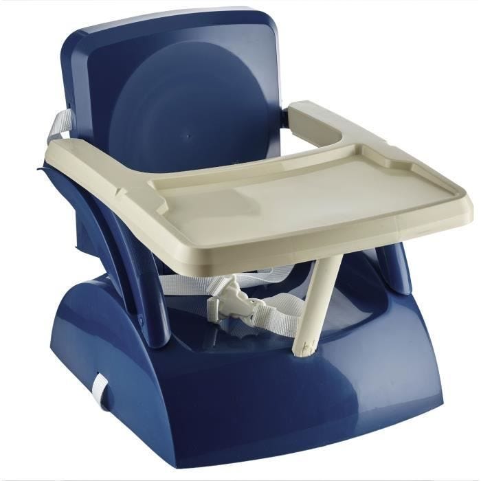 Rehausseur de chaise enfant 2 en 1 THERMOBABY YEEHOP - Harnais sécurité 3 points - Tablette amovible - Bleu océan