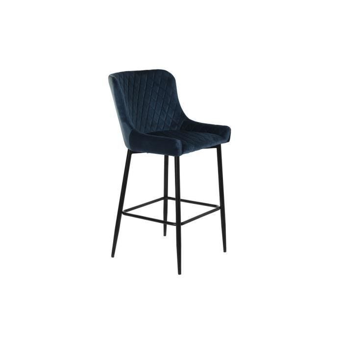 tabouret 47 x 58 x 96,5 cm métal polyester blue marine