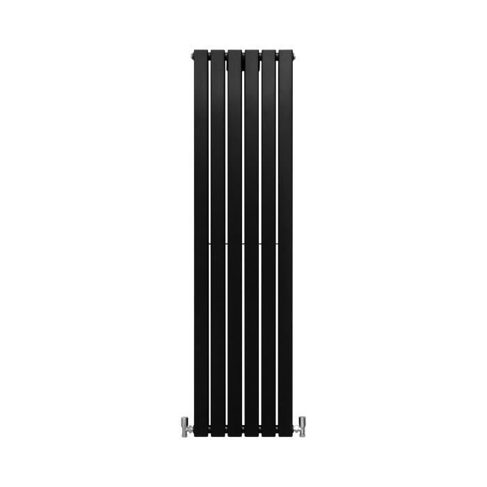 Radiateur Plat Noir Mat 160 cm x 42 cm Salle de Bain Radiateur Mural Chauffage Central Design Scandinave