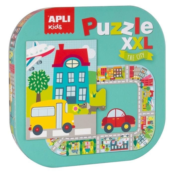 Apli Kids 16578 Puzzle Géant De 20 Pièces Xxl « Circuit La Ville » 16578