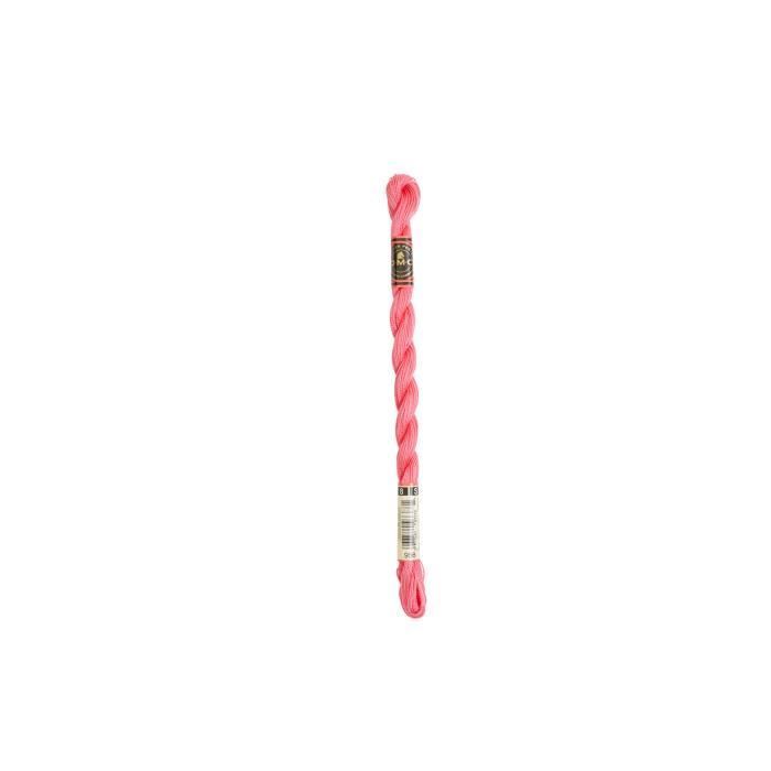 Fil - DMC - Coton Perlé Small N8 - Couleur 956 - 100% coton - 25 mètres