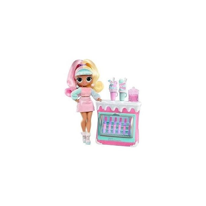 L.O.L. Surprise OMG Sweet Nails™ - Bar à ongles - Poupée mannequin Candylicious Sprinkles Shop - Thème bonbon - A partir de 4ans