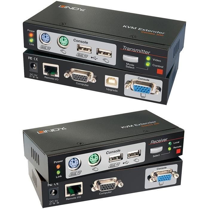 Extender KVM - Non spécifié - Combo 300 - USB, PS/2, VGA - Résolution 1920x1200 - Noir