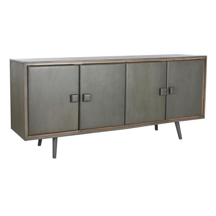 buffet 177 x 38 x 75 cm bois gris foncé