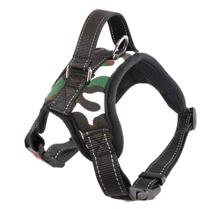 Harnais pour Chien - Haute Qualité - Taille S - Camouflage - Nylon - Sécurisé