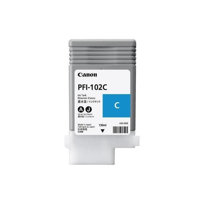 CANON Réservoir d'encre original PFI-102 C - 130 ml - Cyan - encre à colorants