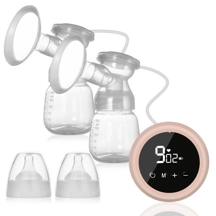 Cecaylie Tire Lait electrique,Double tire-lait electrique avec 2 Modes 9 Niveaux sans BPA, Ultra silencieux pour voyages à la maison