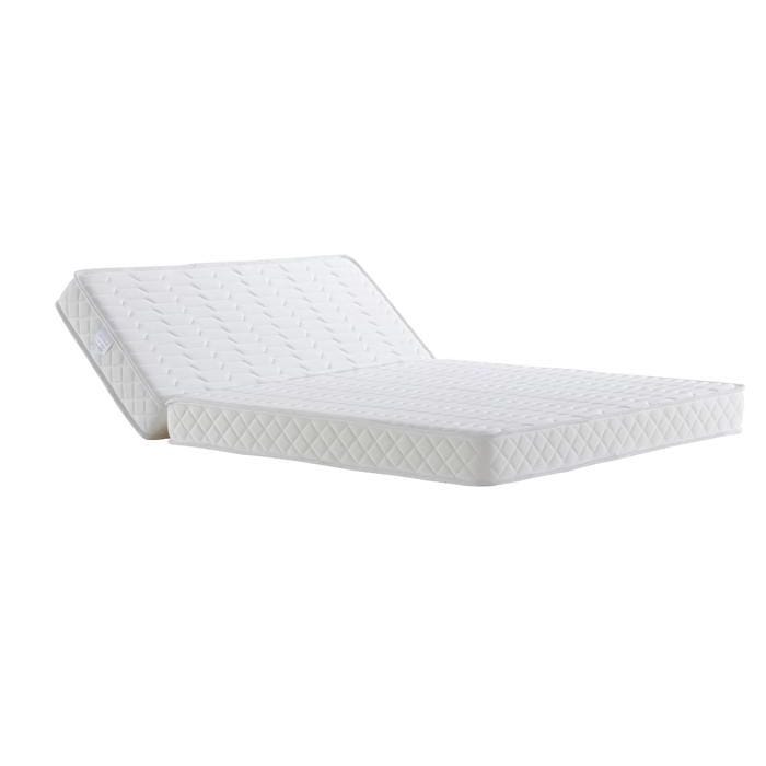 Matelas BZ 120x190 Mousse Poli Lattex Indformable - Hauteur 10 cm - Soutien Trs Ferme Oreiller TECHNO10