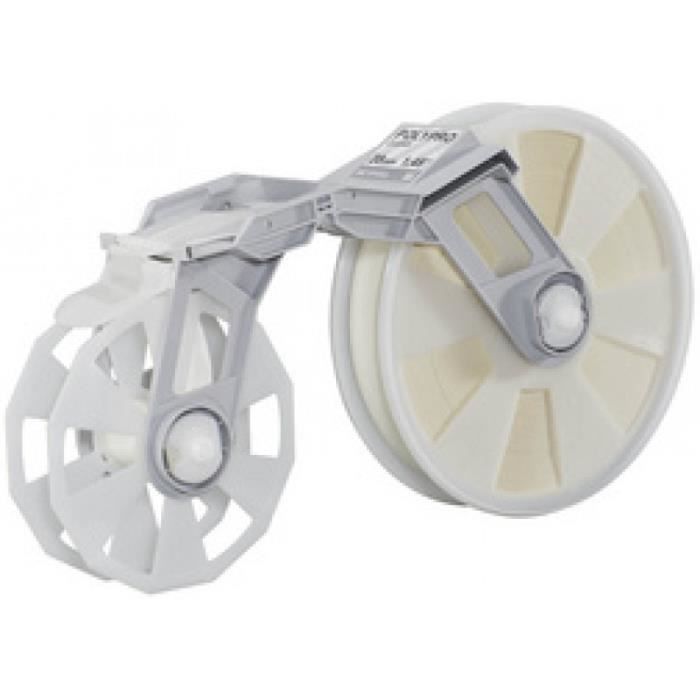 Cassette à ruban en tissu - BROTHER - 15 mm - Blanc - Noir - Compatible avec imprimantes Brother