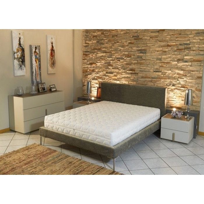 Matelas Face Latex 78 Kg-m3 Face Mémoire de forme 62 Kg-m3 140x200 x 21 cm Souple + Oreiller Visco + Alèse - Déhoussable Housse