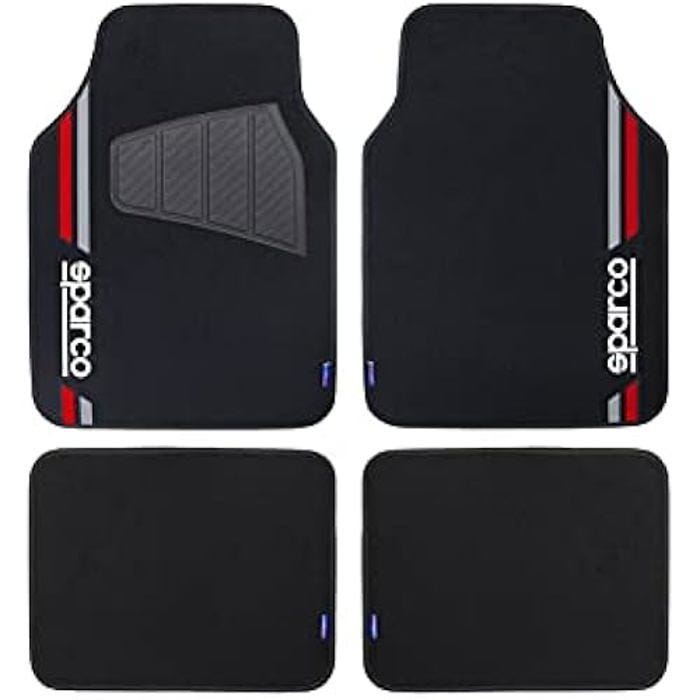 Tapis auto - SPARCO - Corsa - Moquette - Rouge