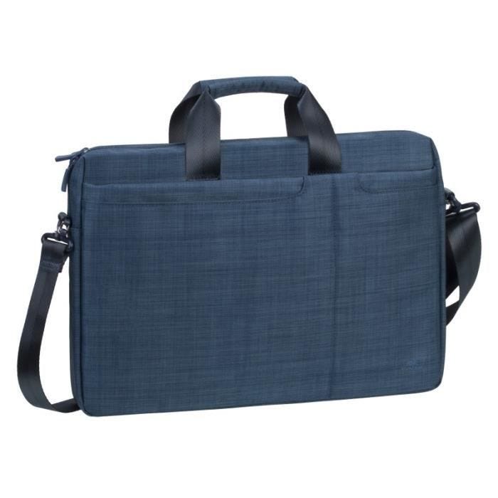 Sacoche Notebook RIVACASE Biscayne Bleu - 15,6" - Multipoche - Polyester