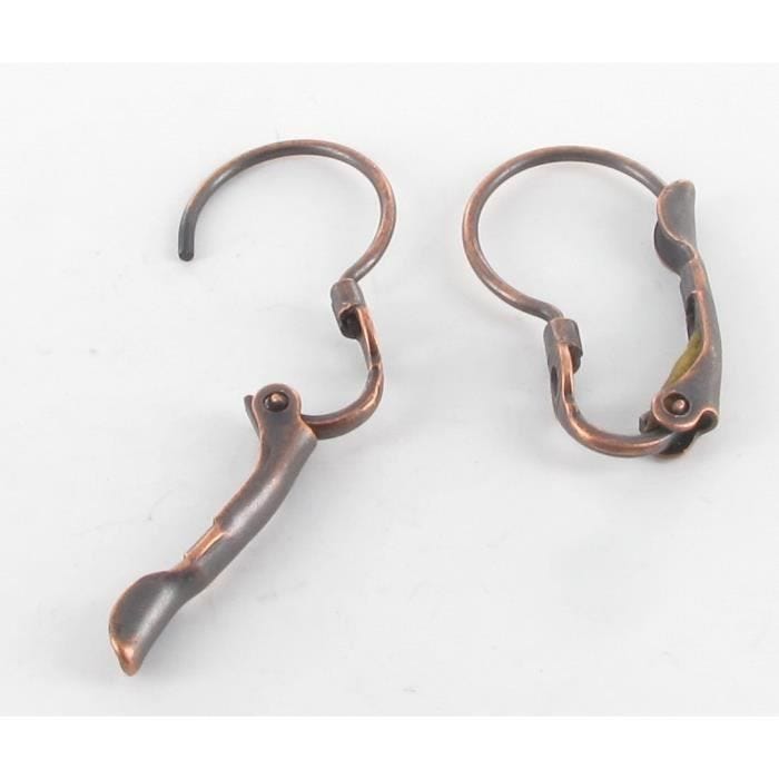 Boucles d'oreille dormeuses à coller - MÉGACRÉA - Cuivré - Femme - Métal
