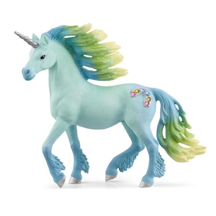 Figurine Licorne étalon Barbe à papa, Doux pelage, SCHLEICH 70722 bayala®