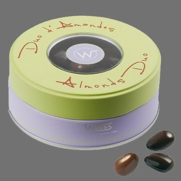 DUO AMANDES 75GR, BOITE MÉTAL WEISS