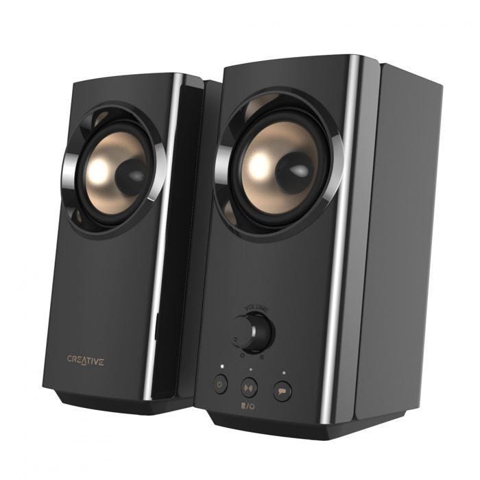 Enceintes de bureau Hi-Fi 2.0 - Creative - T60 - Clear Dialog - Surround - Compactes