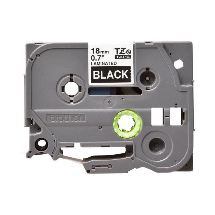 Ruban étiqueteuse BROTHER P-TOUCH TZE-345 - 18mm - Blanc sur noir - Adhésif standard