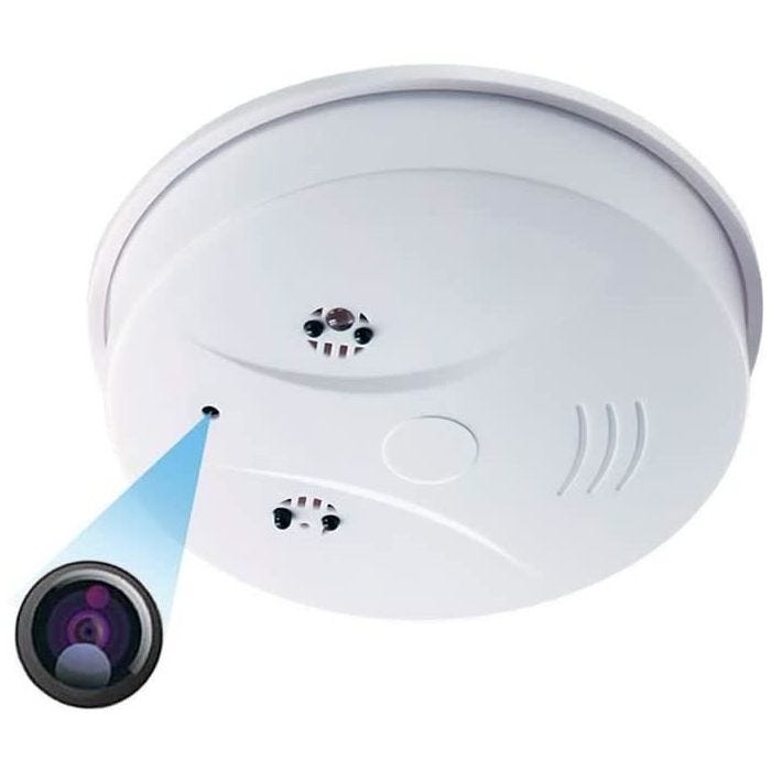 Détecteur de Fumée Caméra Espion HD 1080p Mouvement Vidéosurveillance IR Wifi +SD 32Go YONIS