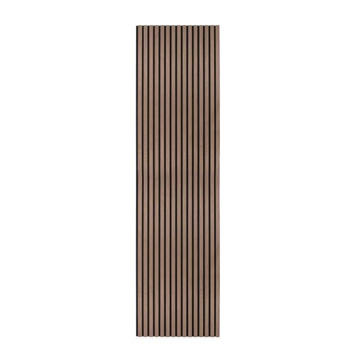 Panneau Latte Acoustique Murale Noyer Foncé Luxe Placage Décoratif 240cm x 60cm