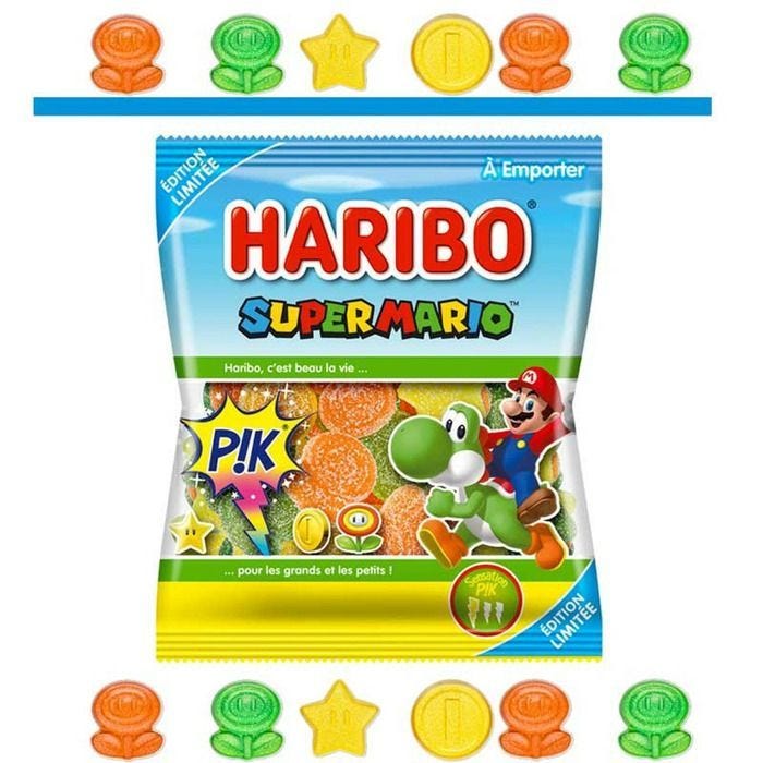 Super Mario HARIBO 4 sachet 100 = 400gr