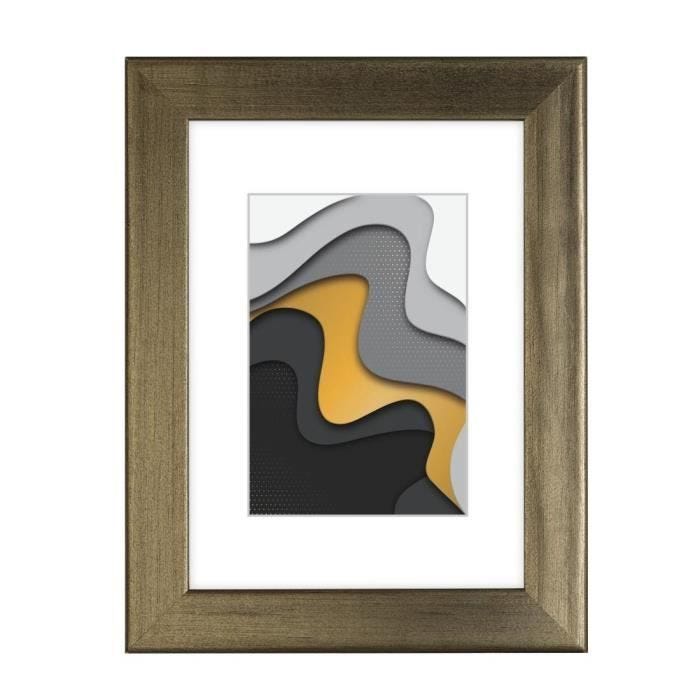 Cadre photo en bois Vigo, acier, 40 x 50 cm