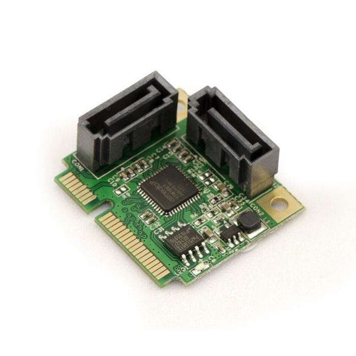 Carte contrôleur Mini PCI Express HALF SIZE 2 PORTS SATA 3.0 avec Chipset ASM1061