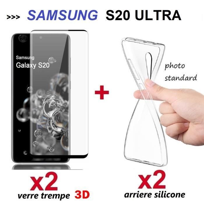 SAMSUNG S20 ULTRA coque etui gel + verre trempe