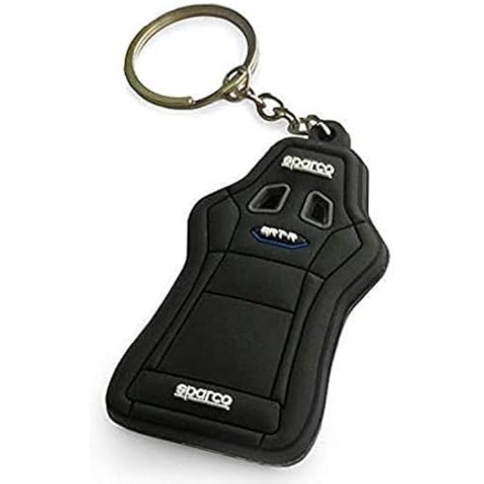 Porte-clés - SPARCO - Noir - Caoutchouc 3D - Miniature de produit de course - Idéal pour clés