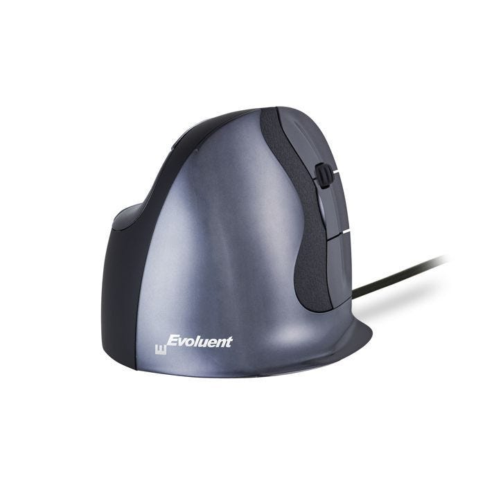 VerticalMouse D, Souris noir/argent, Large, RH