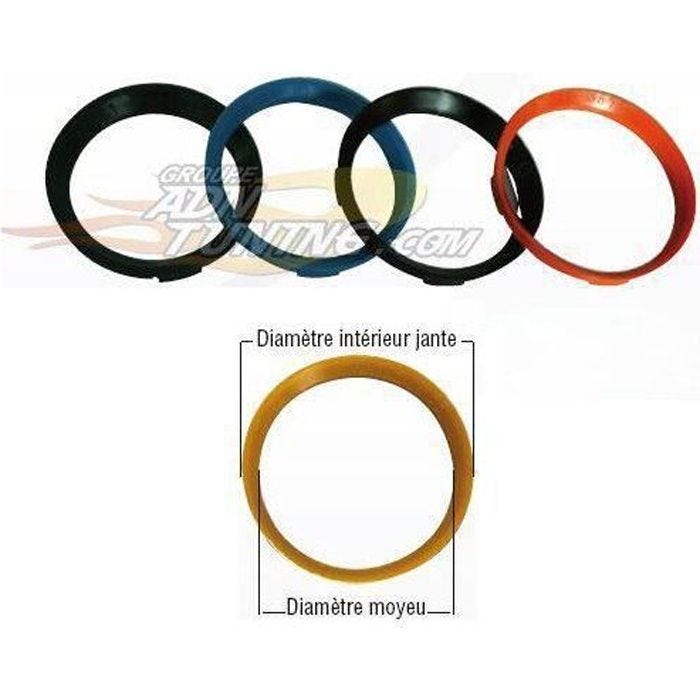 4 Bagues de centrage - Ext 74.1 - Int 60.1 - Renault/ Toyota