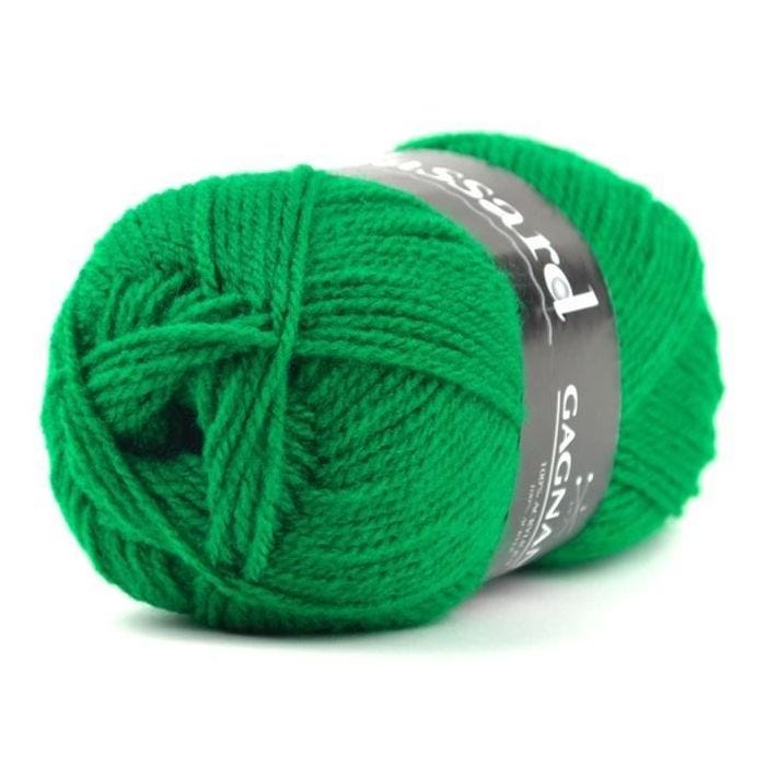 Laine - PLASSARD - Gagnante 928 - Vert Becasine - 100% Acrylique - Tricot idéal